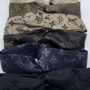 Black matte Louis Vuitton scarf headband